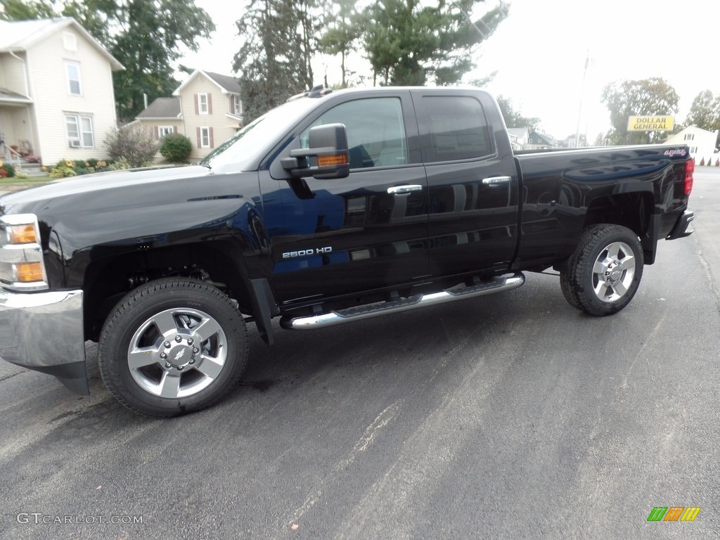 2017 Silverado 2500HD Work Truck Double Cab 4x4 - Black / Dark Ash/Jet Black photo #4