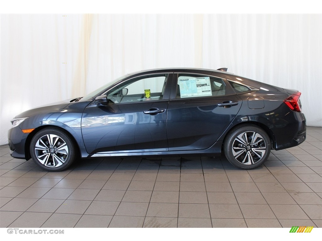 Cosmic Blue Metallic 2017 Honda Civic EX-T Sedan Exterior Photo #123052015