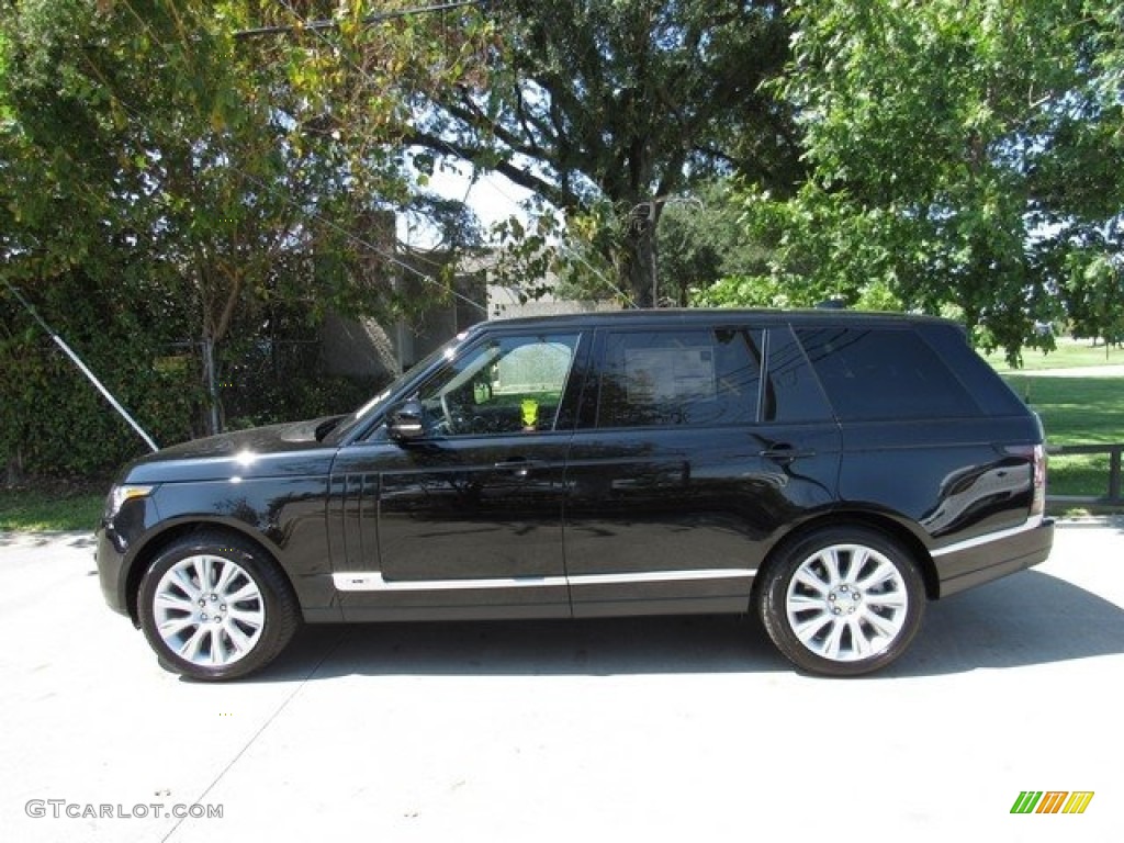 2017 Range Rover Supercharged LWB - Santorini Black Metallic / Ebony/Ebony photo #11