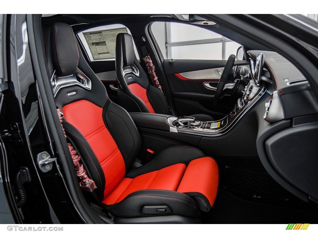 Red Pepper/Black Interior 2018 Mercedes-Benz C 63 S AMG Sedan Photo #123054292