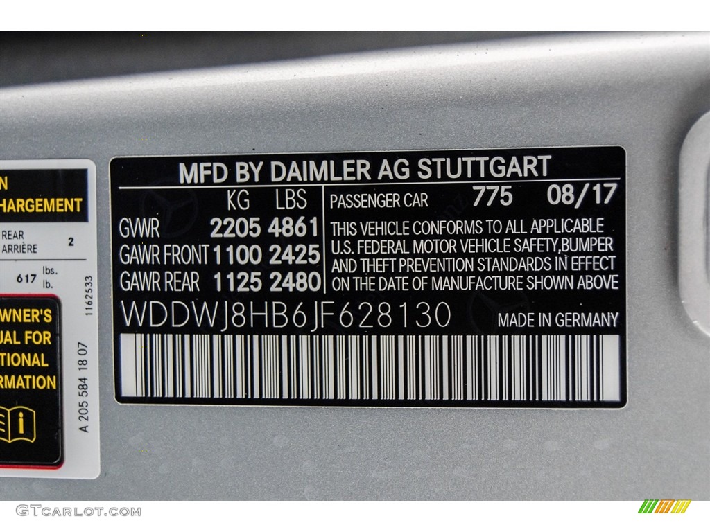 2018 C Color Code 775 for Iridium Silver Metallic Photo #123055825