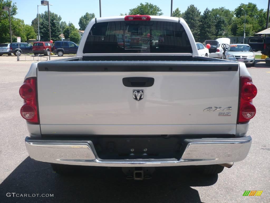 2007 Ram 1500 SLT Quad Cab 4x4 - Bright Silver Metallic / Medium Slate Gray photo #4