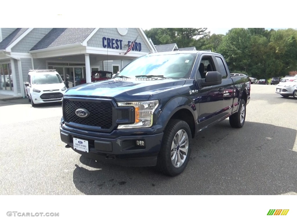 2018 F150 STX SuperCab 4x4 - Blue Jeans / Black photo #3