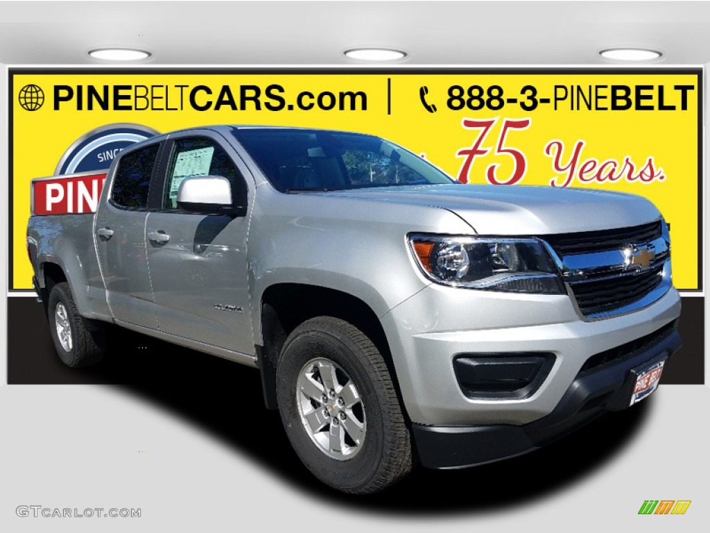 2018 Colorado WT Crew Cab - Silver Ice Metallic / Jet Black/Dark Ash photo #1