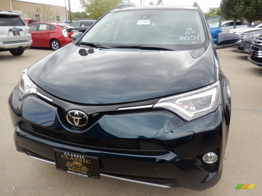 2018 RAV4 Limited AWD - Galactic Aqua Mica / Black photo #1