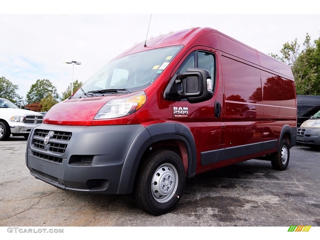 2018 ProMaster 2500 High Roof Cargo Van - Deep Cherry Red Crystal Pearl / Black photo #1