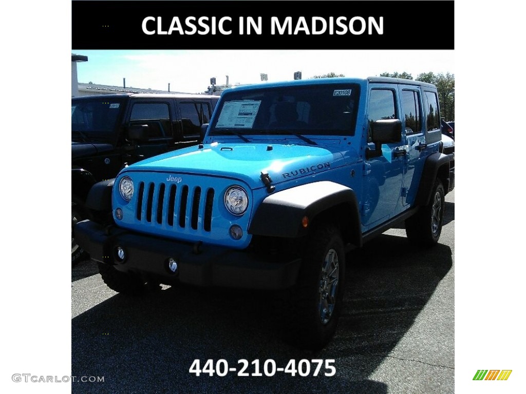 2017 Wrangler Unlimited Rubicon 4x4 - Chief Blue / Black photo #1