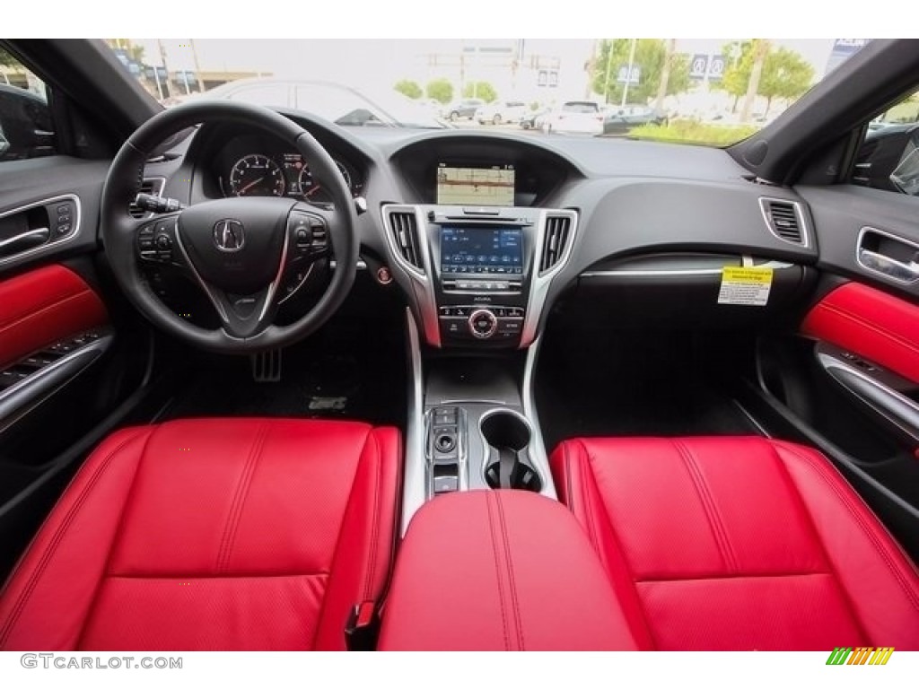 Red Interior 2018 Acura TLX V6 SH-AWD A-Spec Sedan Photo #123076207