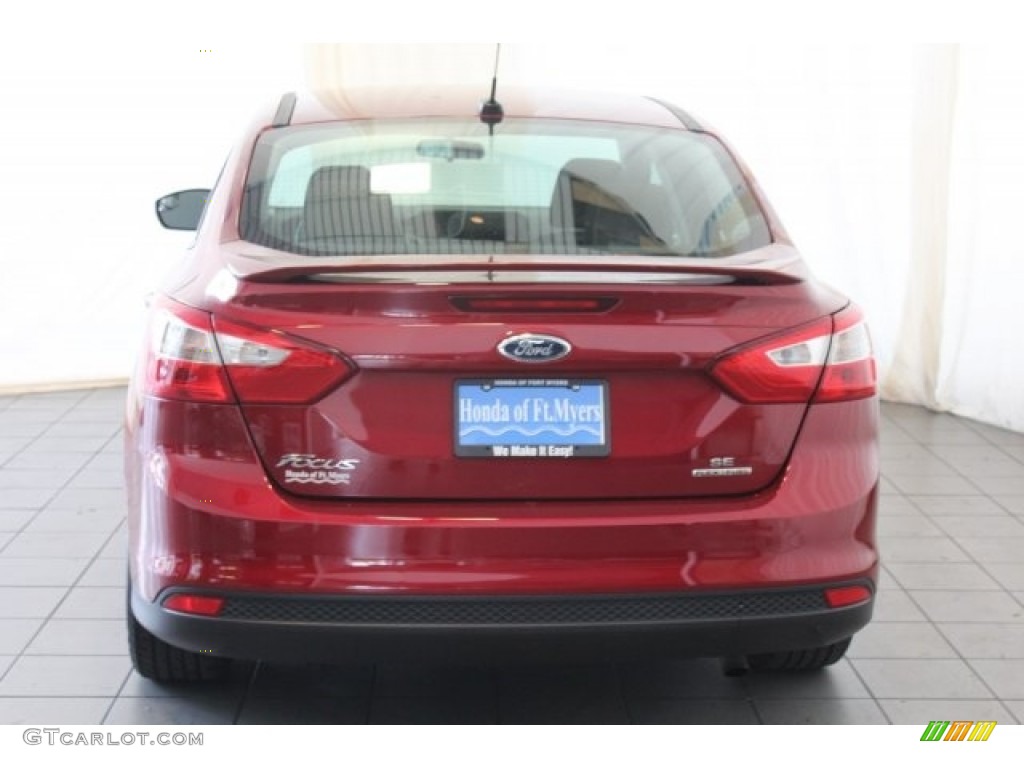 2014 Focus SE Sedan - Ruby Red / Charcoal Black photo #7