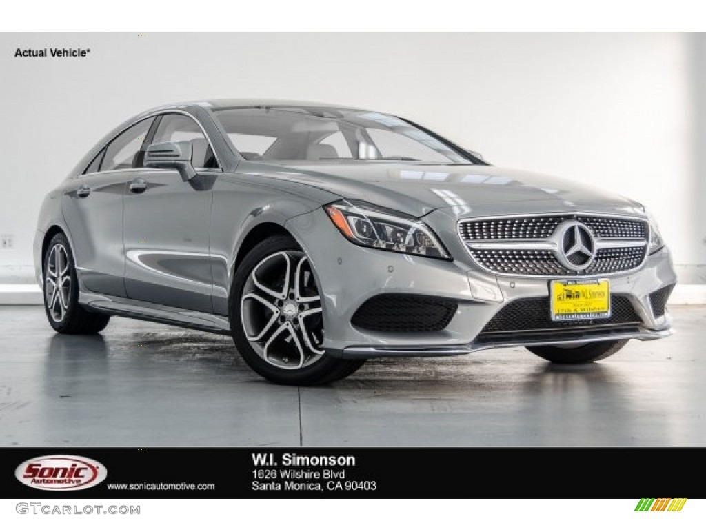 2015 CLS 400 Coupe - Palladium Silver Metallic / Silk Beige/Espresso Brown photo #1