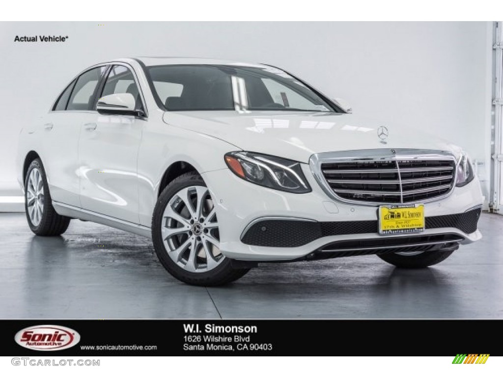 2018 E 300 Sedan - Polar White / Macchiato Beige/Espresso Brown photo #1