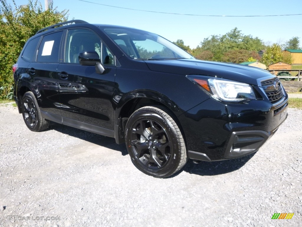 2018 Forester 2.5i Premium - Crystal Black Silica / Platinum photo #1