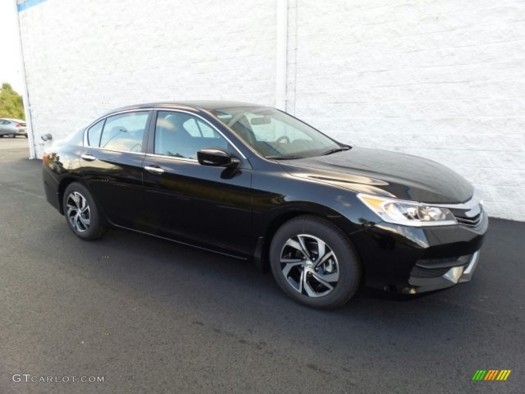 2017 Accord LX Sedan - Crystal Black Pearl / Black photo #1