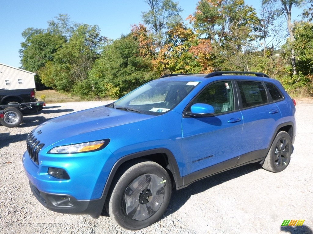 2018 Cherokee Limited 4x4 - Hydro Blue Pearl / Black photo #1