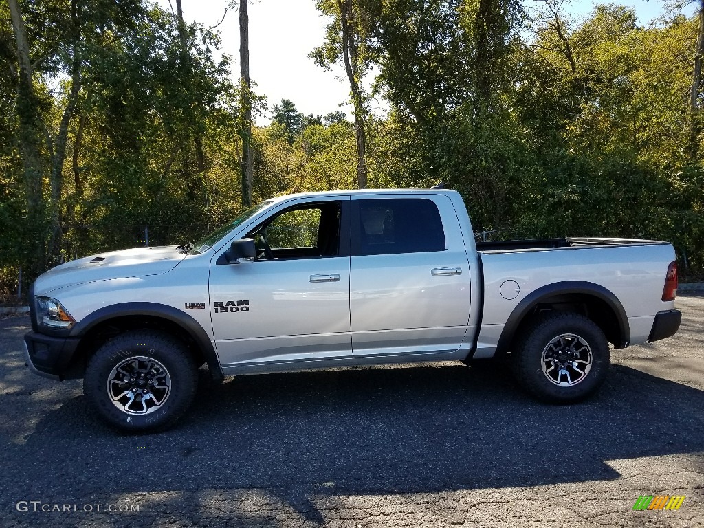 2017 1500 Rebel Crew Cab 4x4 - Bright Silver Metallic / Rebel Theme Red/Black photo #3