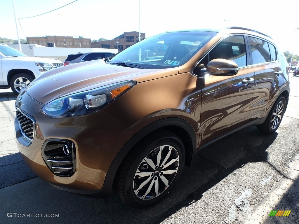 2018 Sportage EX AWD - Burnished Copper / Black photo #6