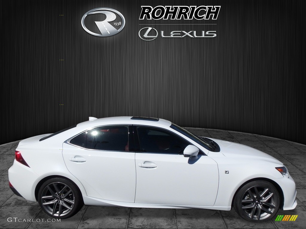 2014 IS 250 AWD - Ultra White / Rioja Red photo #2