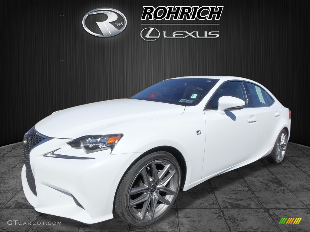 2014 IS 250 AWD - Ultra White / Rioja Red photo #3