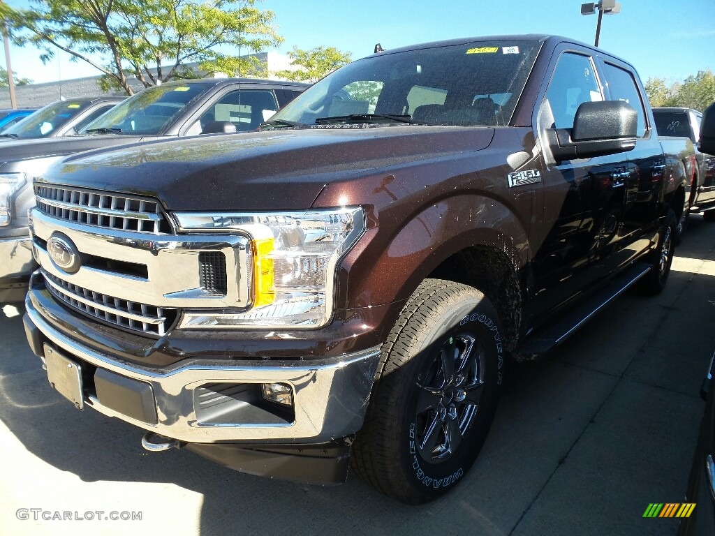 2018 F150 XLT SuperCrew 4x4 - Magma Red / Earth Gray photo #1
