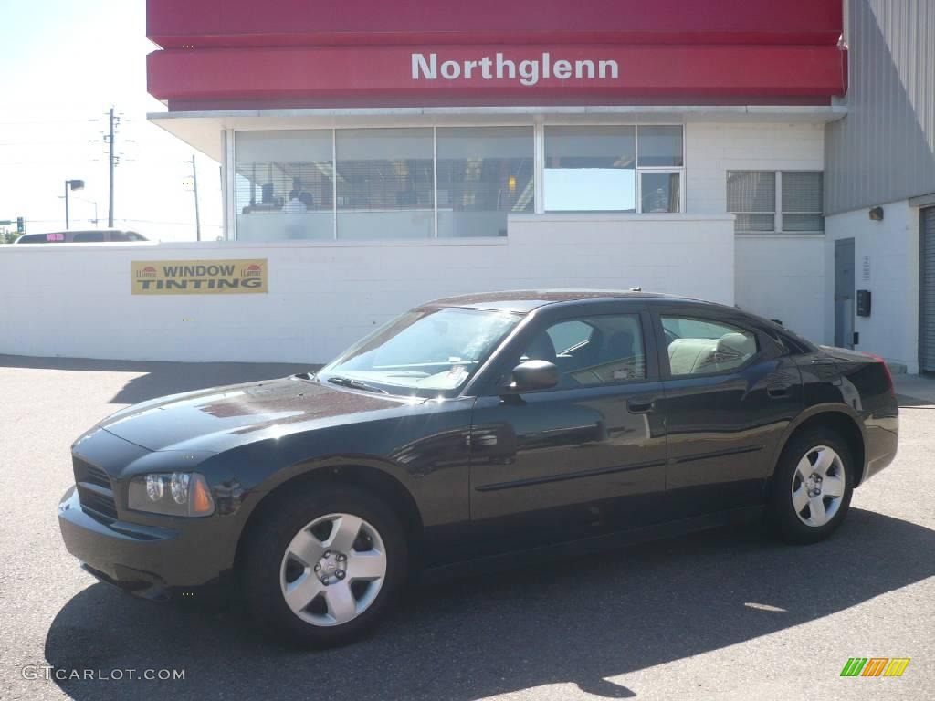 2008 Charger SE - Brilliant Black Crystal Pearl / Dark/Light Slate Gray photo #1