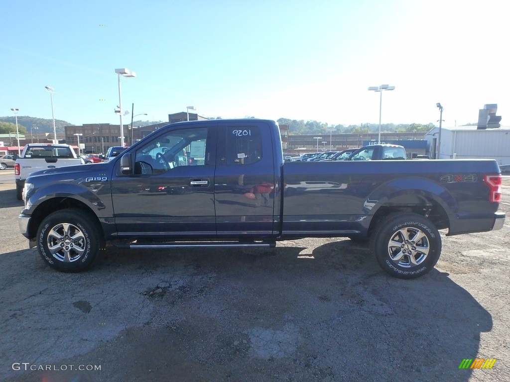 2018 F150 XLT SuperCab 4x4 - Blue Jeans / Earth Gray photo #5