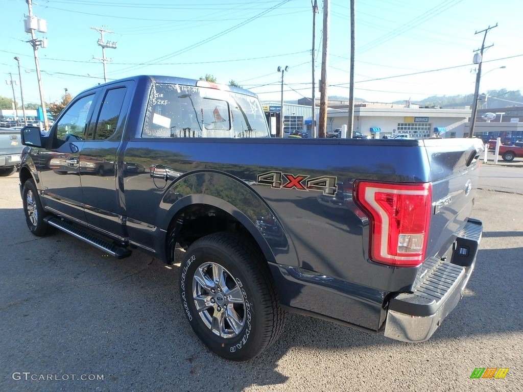2017 F150 XLT SuperCab 4x4 - Blue Jeans / Light Camel photo #4