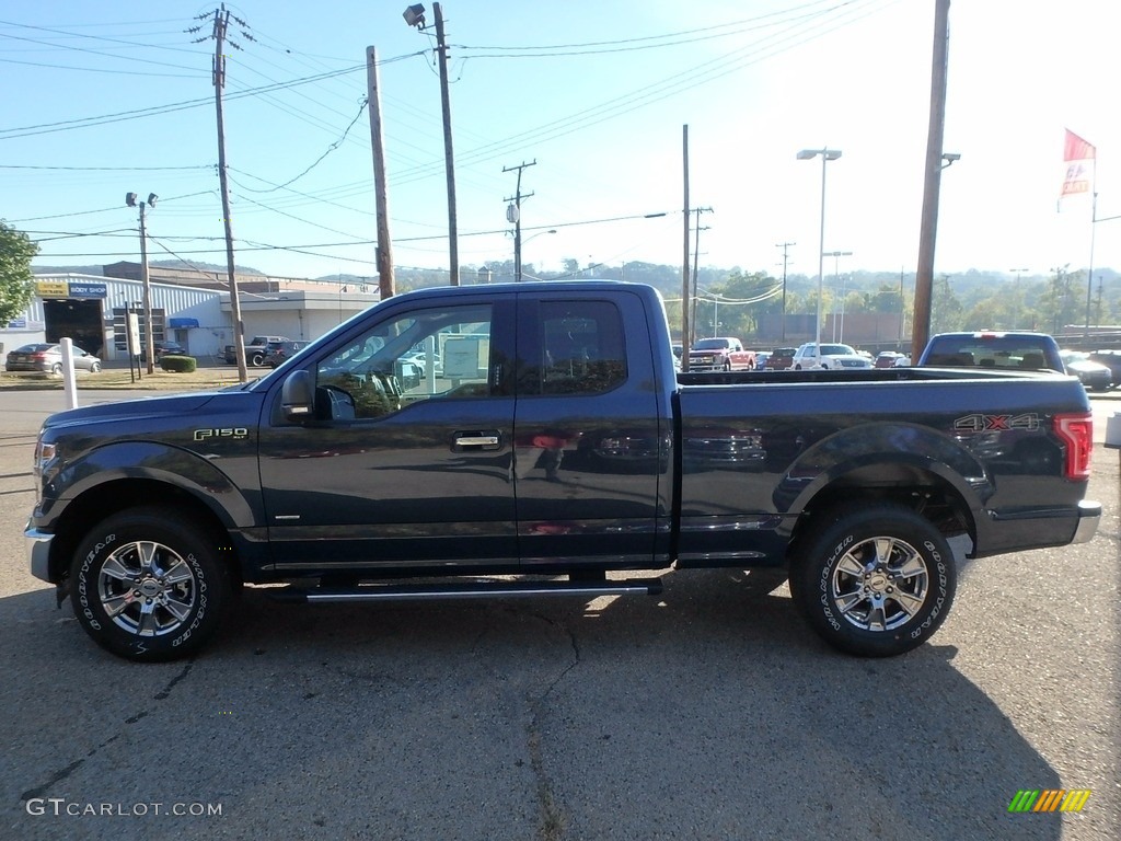 2017 F150 XLT SuperCab 4x4 - Blue Jeans / Light Camel photo #5