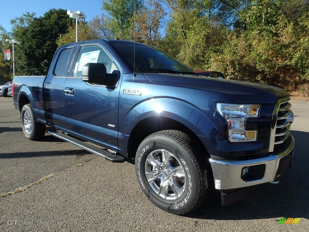 2017 F150 XLT SuperCab 4x4 - Blue Jeans / Light Camel photo #8