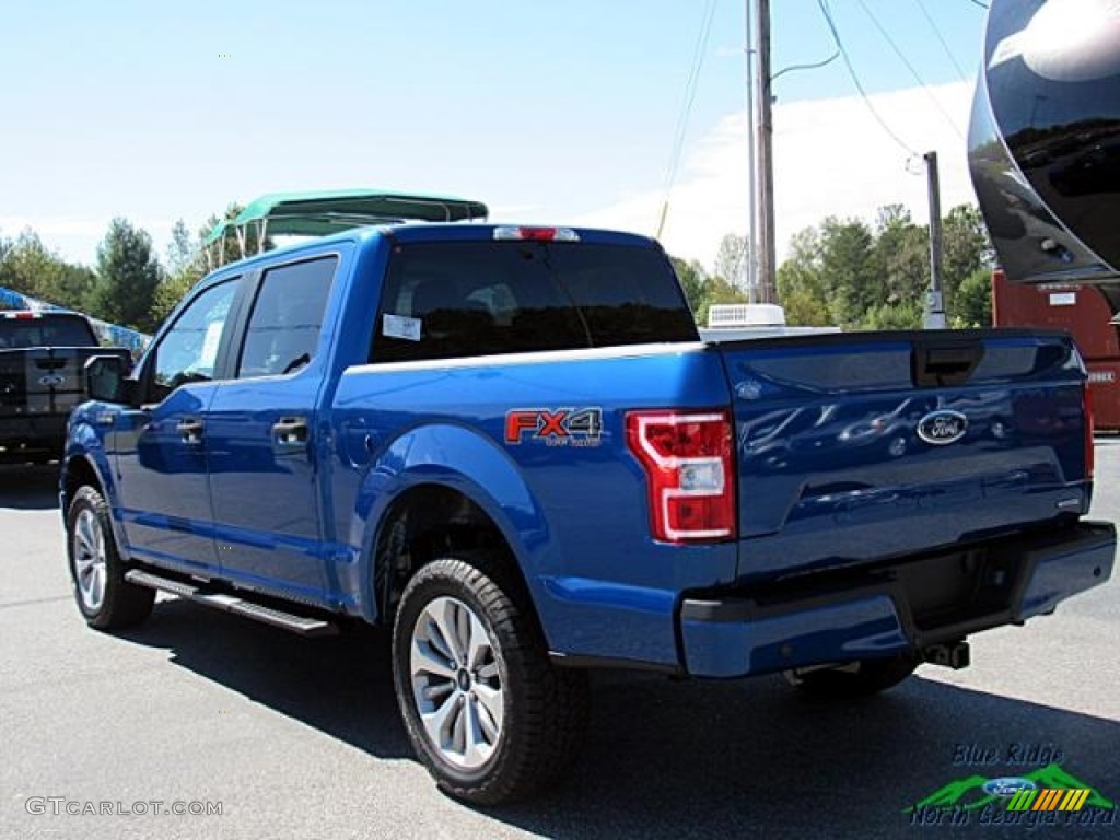 2018 F150 STX SuperCrew 4x4 - Lightning Blue / Earth Gray photo #3