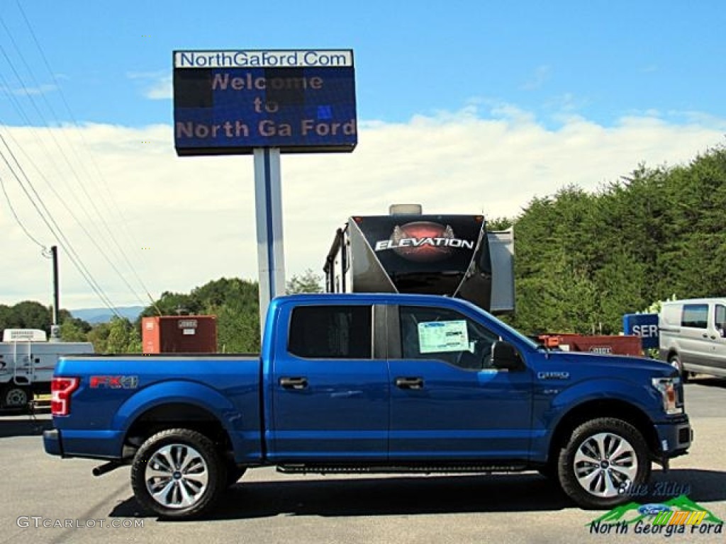 2018 F150 STX SuperCrew 4x4 - Lightning Blue / Earth Gray photo #6