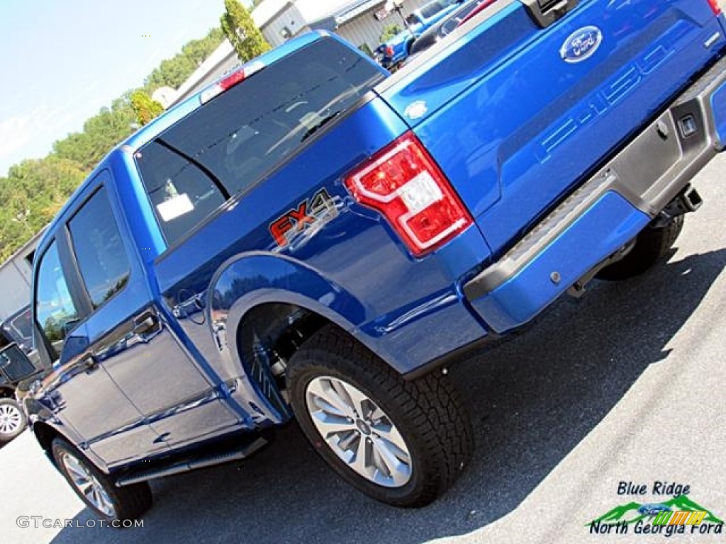 2018 F150 STX SuperCrew 4x4 - Lightning Blue / Earth Gray photo #31