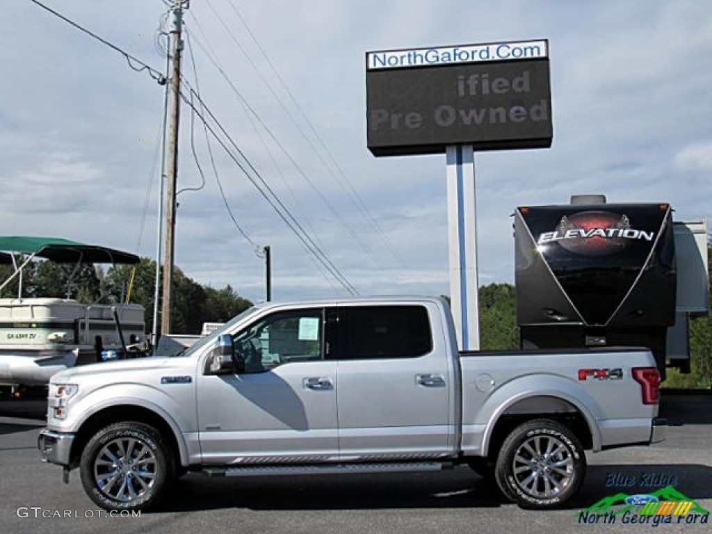 2017 F150 Lariat SuperCrew 4X4 - Ingot Silver / Black photo #2