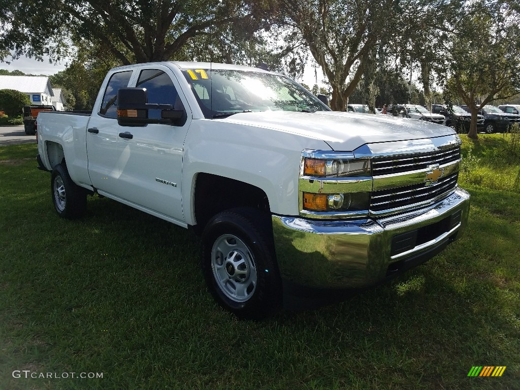 2017 Silverado 2500HD Work Truck Double Cab - Summit White / Dark Ash/Jet Black photo #7