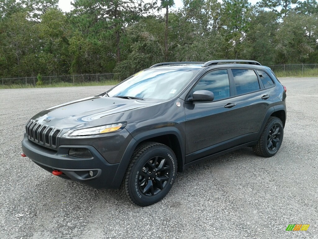 2018 Cherokee Trailhawk 4x4 - Granite Crystal Metallic / Black photo #1