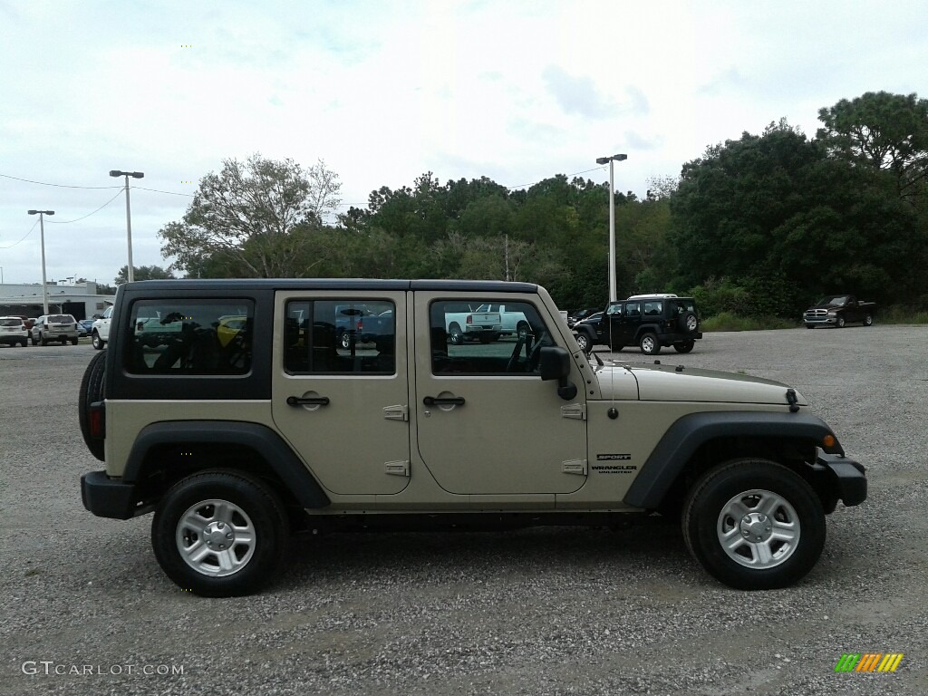 2017 Wrangler Unlimited Sport 4x4 - Gobi / Black photo #6