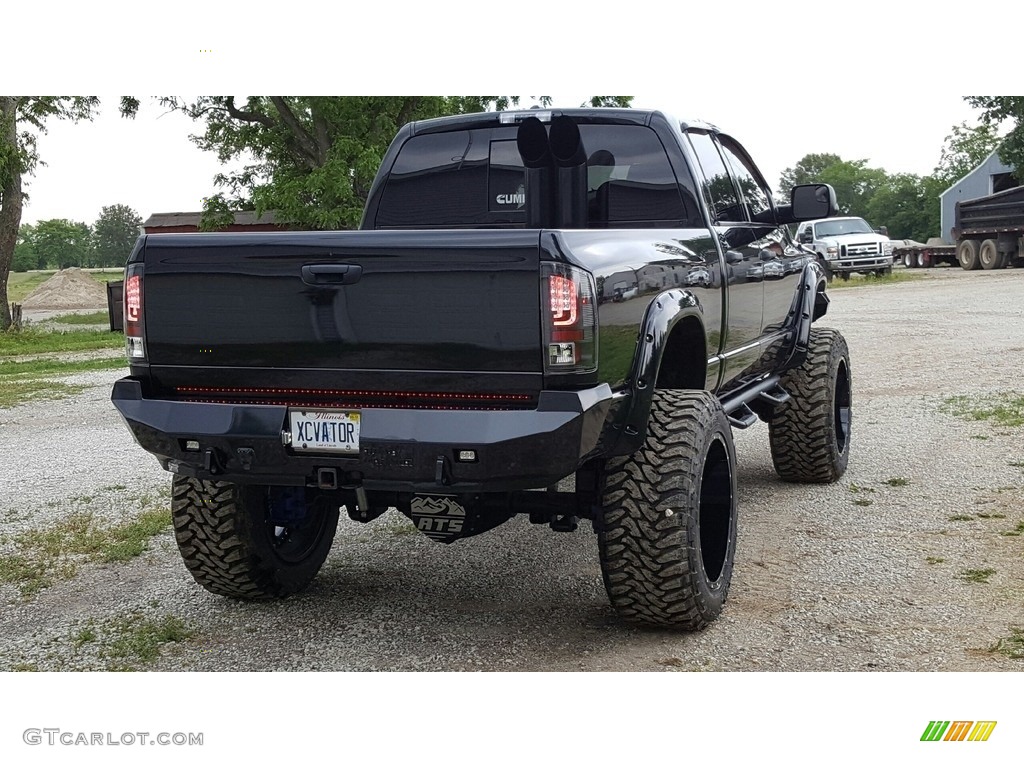 2008 Ram 2500 Laramie Quad Cab 4x4 - Brilliant Black Crystal Pearl / Medium Slate Gray photo #3
