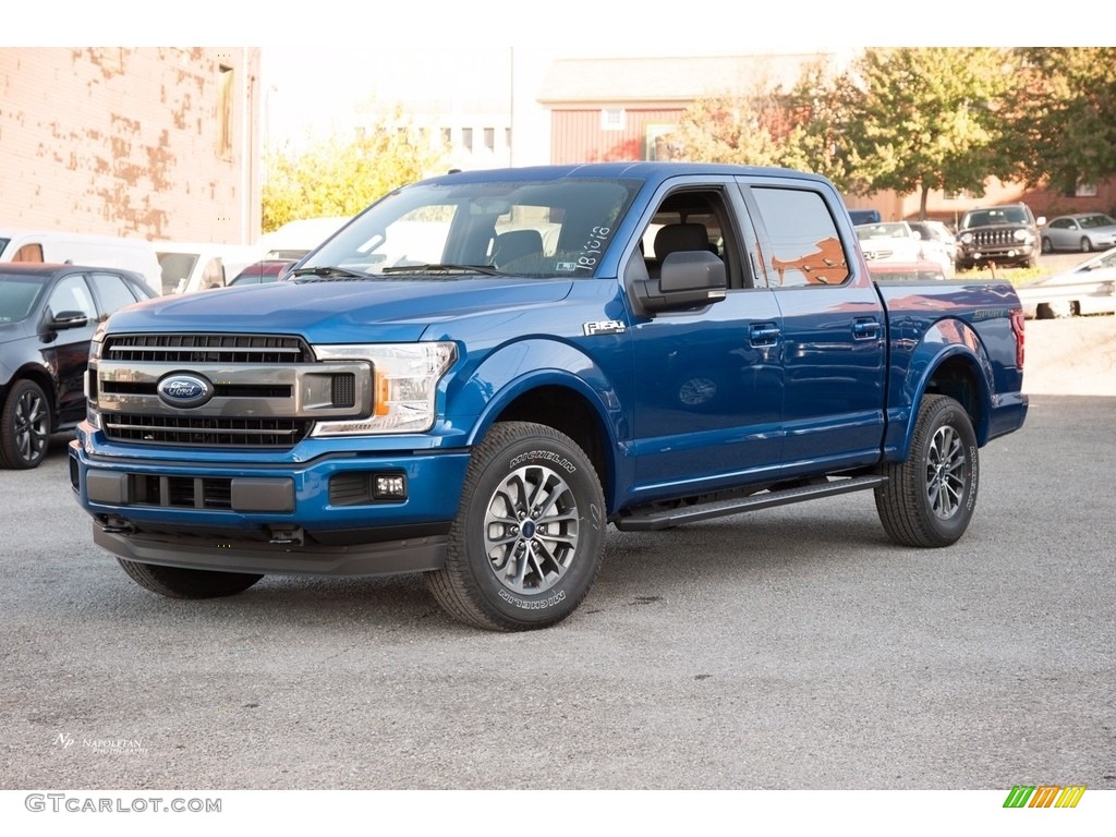 2018 F150 XLT SuperCrew 4x4 - Lightning Blue / Black photo #1