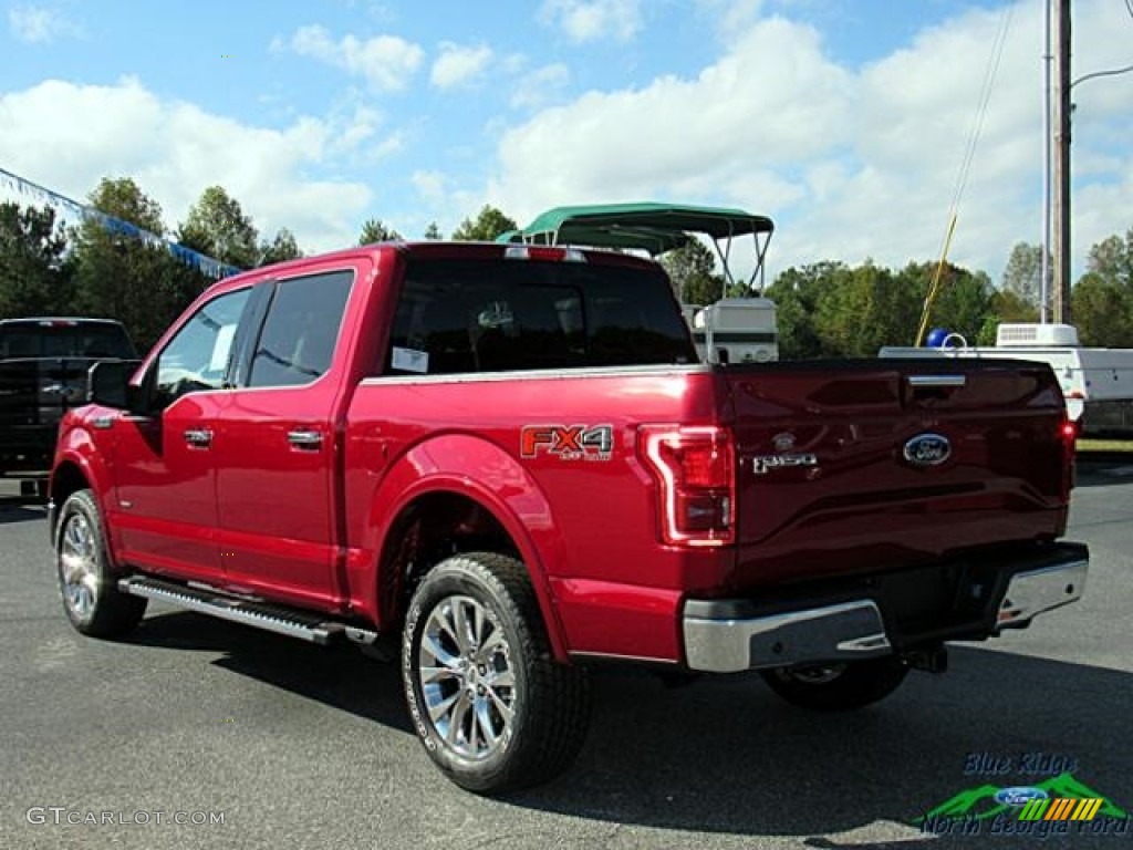2017 F150 Lariat SuperCrew 4X4 - Ruby Red / Earth Gray photo #3