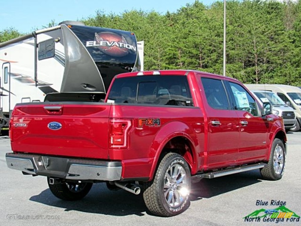 2017 F150 Lariat SuperCrew 4X4 - Ruby Red / Earth Gray photo #5