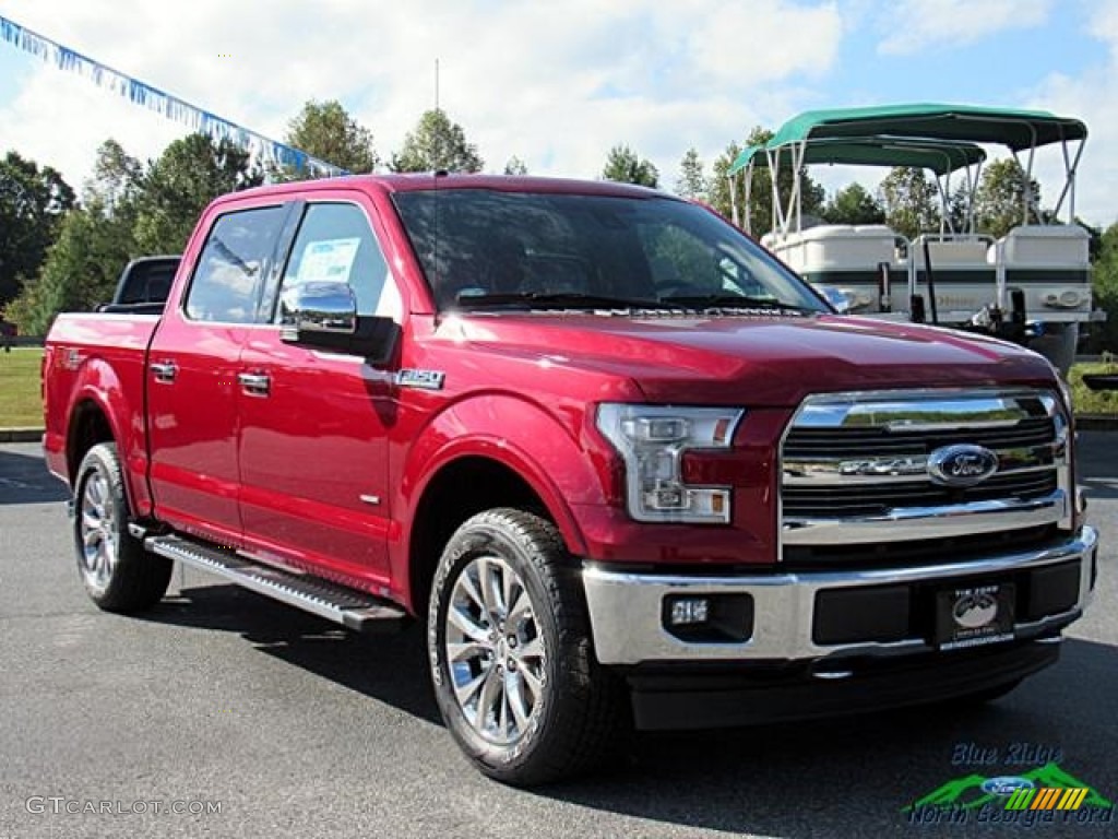 2017 F150 Lariat SuperCrew 4X4 - Ruby Red / Earth Gray photo #7