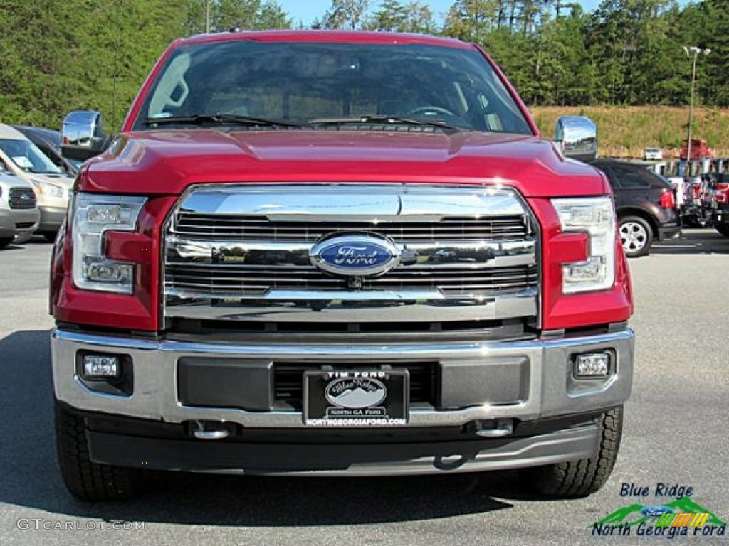 2017 F150 Lariat SuperCrew 4X4 - Ruby Red / Earth Gray photo #9