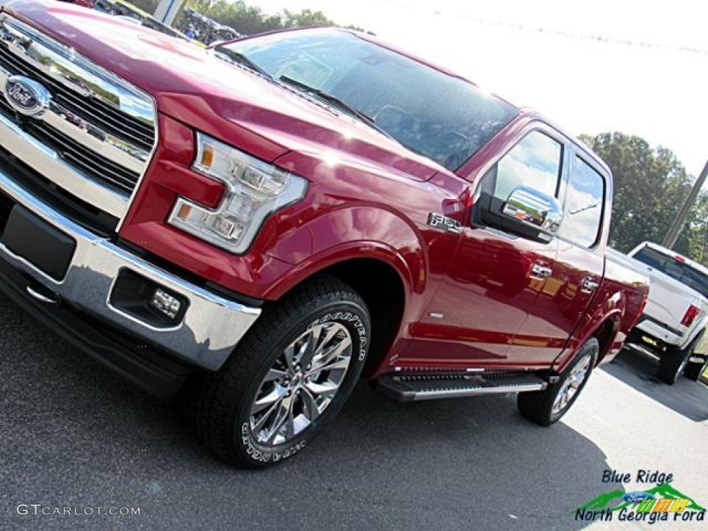 2017 F150 Lariat SuperCrew 4X4 - Ruby Red / Earth Gray photo #31