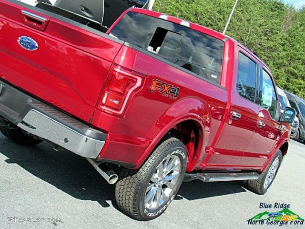 2017 F150 Lariat SuperCrew 4X4 - Ruby Red / Earth Gray photo #33