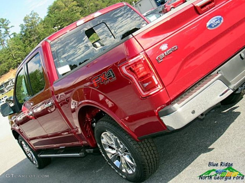 2017 F150 Lariat SuperCrew 4X4 - Ruby Red / Earth Gray photo #34