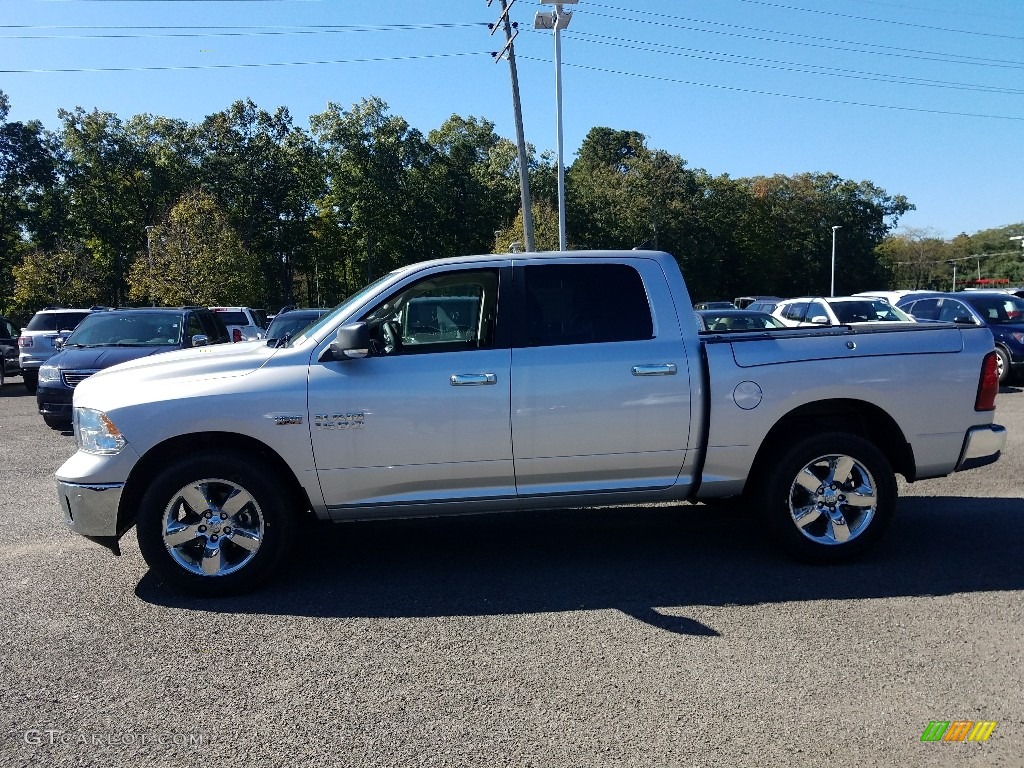 2017 1500 Big Horn Crew Cab 4x4 - Bright Silver Metallic / Black/Diesel Gray photo #3