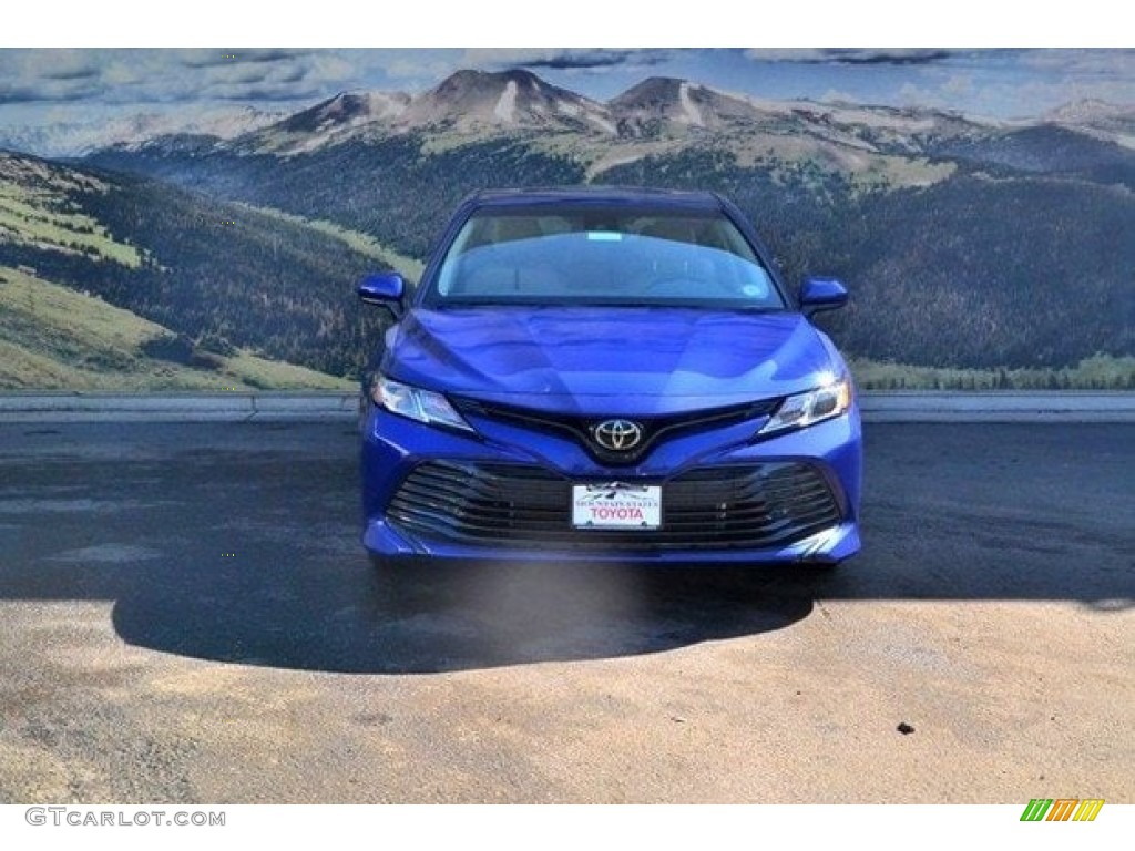 2018 Camry LE - Blue Crush Metallic / Ash photo #2