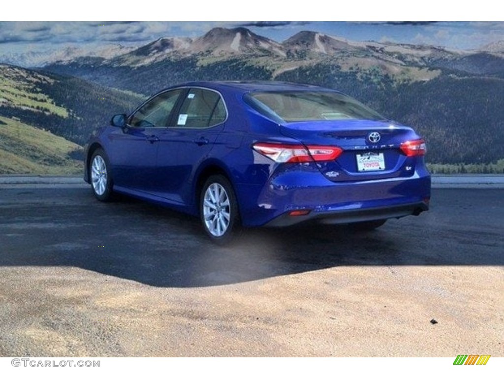 2018 Camry LE - Blue Crush Metallic / Ash photo #3