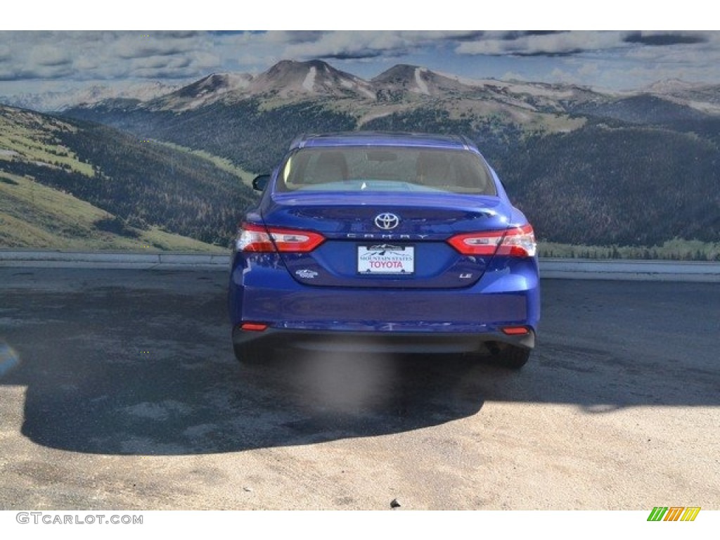 2018 Camry LE - Blue Crush Metallic / Ash photo #4