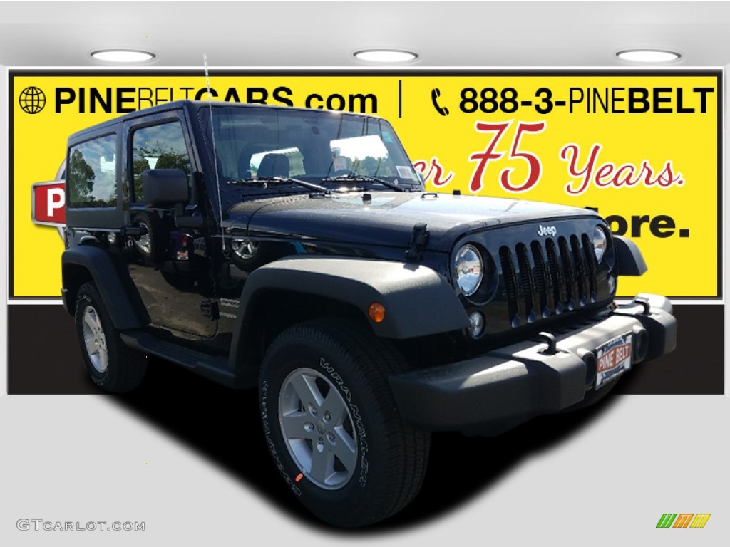 2017 Wrangler Sport 4x4 - Black / Black photo #1