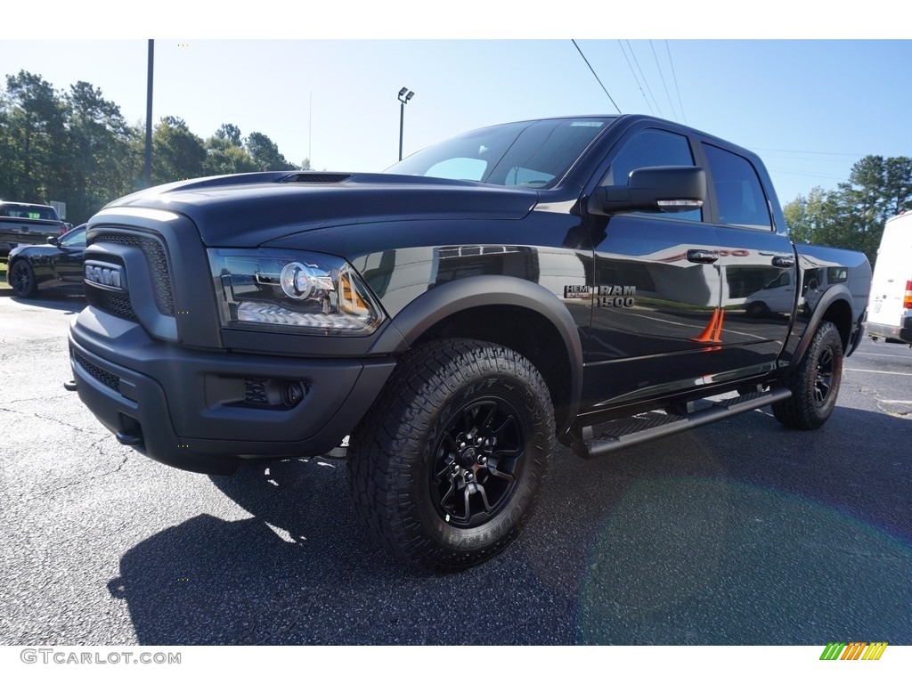 2018 1500 Rebel Crew Cab 4x4 - Brilliant Black Crystal Pearl / Black photo #3